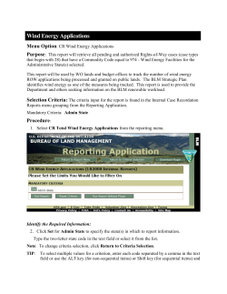 Case Recordation Wind Energy Applications Guide