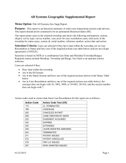 All Systems Geographic Supplemental Report