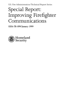Special Report: Improving Firefighter Communications