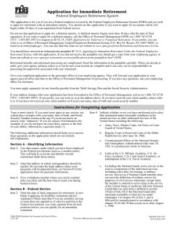 SF3107 Application for Immediate Retirement FERS