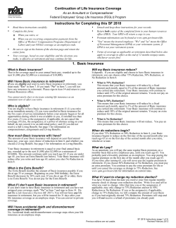 SF2818 Continuation of Life Insurance Coverage as an Annuitant or Compensationer