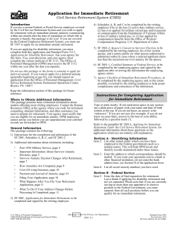 SF2801 Application for immediate retirement (CSRS)