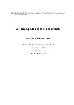 KellerZellnerTimingModel