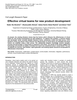 Effective virtual teams