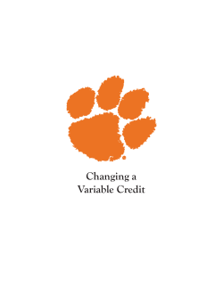 Changing Variable Credit