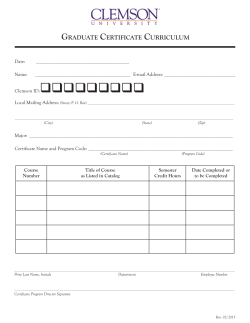 Certificate Curriculum Form, GS
