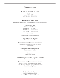 August Ceremony 2010