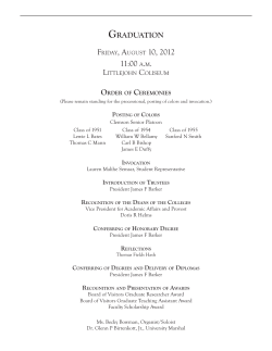 August Ceremony 2012