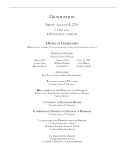 August Ceremony 2014