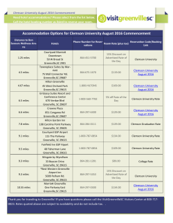 Accommodations for August Commencement