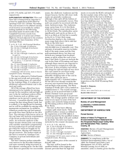 Notice of Intent
