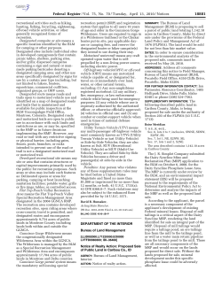 Notice of Realty Action
