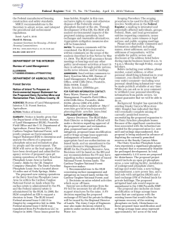 Notice of Intent