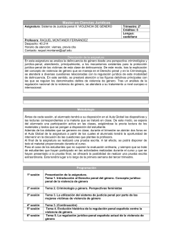 Optativa III: Sistema de Just cia Penal: Igualdad y discriminaci n(G nero)
