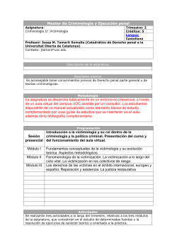 Criminolog a II: Victimolog a