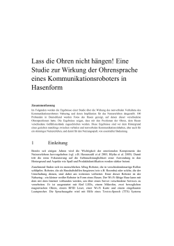 Lass die Ohren nicht h&auml;ngen