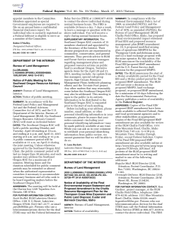 Notice of Availability