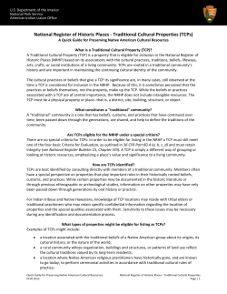 Traditional Cultural Property