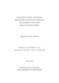 anglim 2011 skill acquisition phd thesis