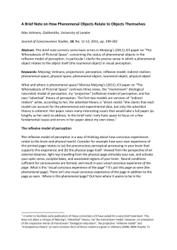 How phenomenal objects relate to real objects