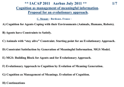 C.Menant IACAP2011 Presentation