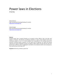 Power laws in Elections