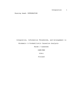 Integration, Information thresholds, and Arrangements