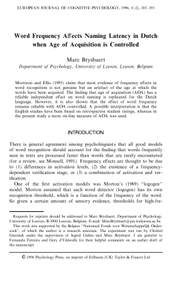 Brysbaert EJCP 1996