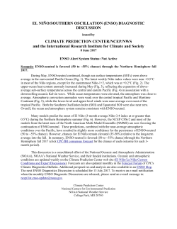 ENSO Alert System Status El Nino Watch (August 2014)