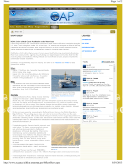 NOAA Cruise To Study Ocean Acidification
