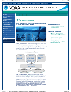 NOAA Natl Prioritization of Fish Stock Assessments