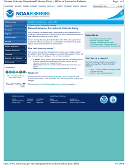 NOAA Fisheries_Natl Saltwater Recreational Fisheries Policy (Sept 2014)