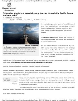 Fishing For Plastic In A Peaceful Sea