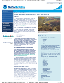 Invasive Species and Salmon (July 2014)