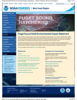 Puget Sound Draft Environmental Impact Statement (July 2014)