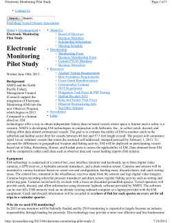 PVOA Electronic Monitoring Pilot Study