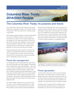 Columbia River Treaty 2014-2024