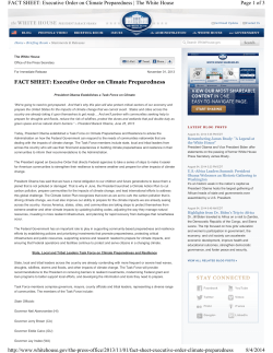 Fact Sheet_ Exec Order on Climate Preparedness (Nov 2013)