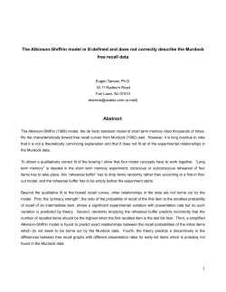 A&S model does not fit Murdock data