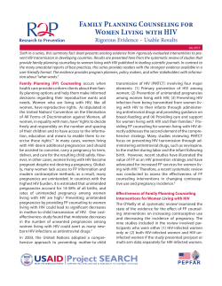 Family Planning for Women Living with HIV