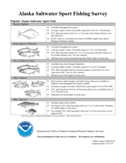 Alaska Saltwater Sport Fishing Survey - AKSC Resident