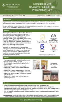 Compliance with Uruguay's "Single Pack Presentation" law