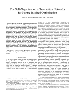 Self Organizing Topology Evolutionary Algorithms Whitacre