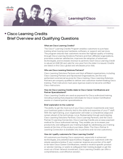 Brief Overview and Qualifying Questions
