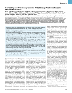 arsenic metabolism in American Indian communities