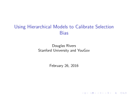 Hierarchical Models for Calibrating Selection Bias