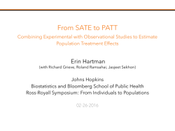 From SATE to PATT: Combining Experimental with Observational Studies to Estimate Population Treatment Effects