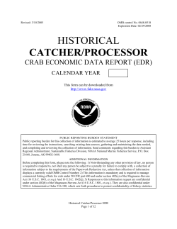 Historic Catcher Processor EDR