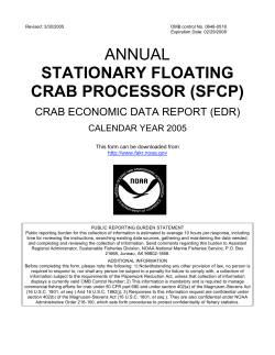 2005 Annual Stationary crab floating processor EDR