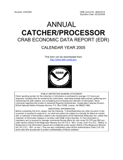 2005 Annual Catcher processor EDR